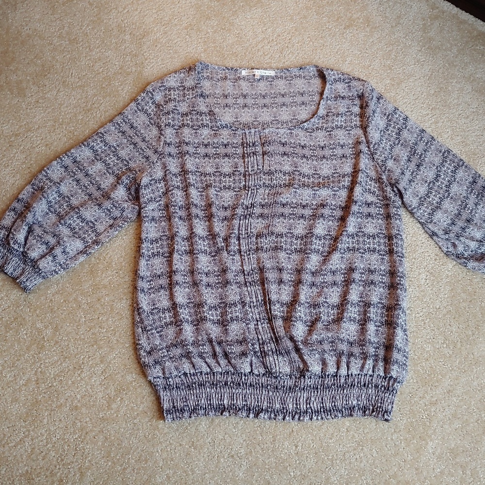 NWOT violet & Claire semi sheer lavender& gray top